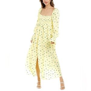 WeWoreWhat On/Off Shoulder Smocked Maxi Dress Sz XL